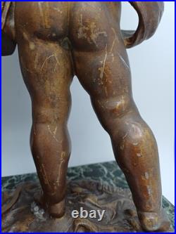 Horloge statue Par L. & F. Moreau Enfant du tambour Japy Frères Régule Horloge statue Par L. & F. Moreau Enfant du tambour Japy Frères Régule