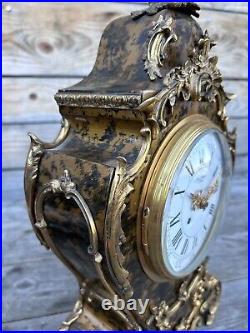 Hour Lavigne Paris Cartel Pendule Bronze Style Louis XV Ancien Vintage