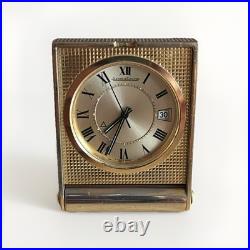 Jaeger-LeCoultre Memovox Gold Plated 1970s Mini réveil de poche Alarm Clock