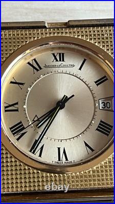 Jaeger-LeCoultre Memovox Gold Plated 1970s Mini réveil de poche Alarm Clock