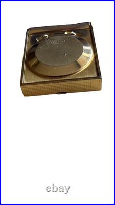 Jaeger-LeCoultre Memovox Gold Plated 1970s Mini réveil de poche Alarm Clock
