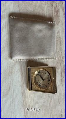 Jaeger-LeCoultre Memovox Gold Plated 1970s Mini réveil de poche Alarm Clock