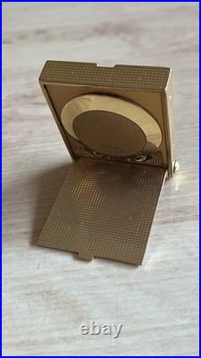 Jaeger-LeCoultre Memovox Gold Plated 1970s Mini réveil de poche Alarm Clock
