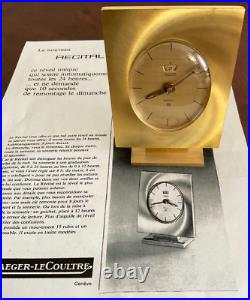 Jaeger Lecoultre Reveil 8 Jours Tischuhr Recital 8 Days Alarm Clock