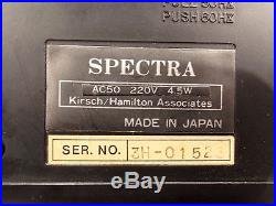 Kirsch Hamilton SPECTRA Clock Japan 1970's design vintage rare