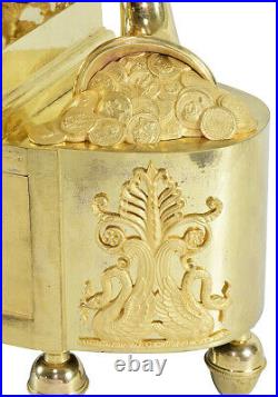 LA FORTUNE. Kaminuhr Empire clock bronze horloge antique pendule uhren