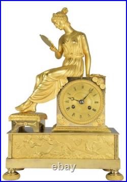 LAURE PETRARQUE Kaminuhr Empire clock bronze horloge antique pendule uhren