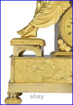 LAURE PETRARQUE Kaminuhr Empire clock bronze horloge antique pendule uhren