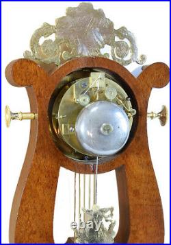 LYRE ACAJOU. Kaminuhr Empire clock bronze horloge antique pendule uhren
