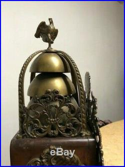 Lanterne double cartouche Louis XV Horloge Comtoise 3 cloches