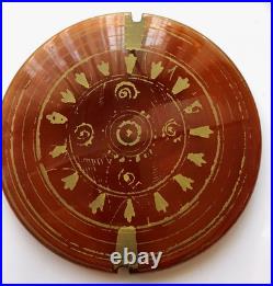 Lentille en verre opalin balancier pendule horloge clock uhr comtoise brun P6/10 Lentille en verre opalin balancier pendule horloge clock uhr comtoise brun P6/10