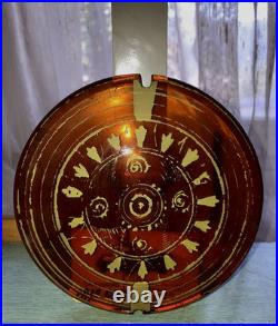 Lentille en verre opalin balancier pendule horloge clock uhr comtoise brun P6/10 Lentille en verre opalin balancier pendule horloge clock uhr comtoise brun P6/10
