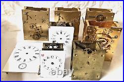 Lot Pieces de pendulette pendule officier voyage sonnerie dial clock brass 1