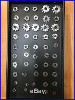Lot Set 50 fraise module horloger tour Carpano watchmakers Mikron wheel cutter