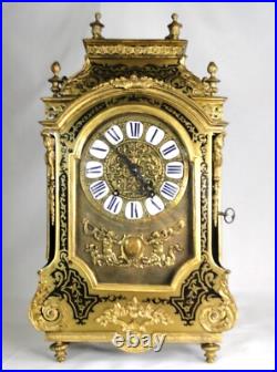 MAGNIFIQUE PENDULE RELIGIEUSE LXIV MARQUETERIE BOULLE CARTEL 17è CLOCK KAMINUHR