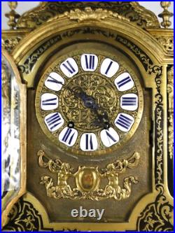 MAGNIFIQUE PENDULE RELIGIEUSE LXIV MARQUETERIE BOULLE CARTEL 17è CLOCK KAMINUHR