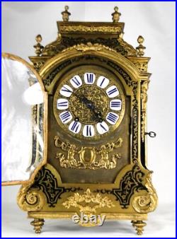 MAGNIFIQUE PENDULE RELIGIEUSE LXIV MARQUETERIE BOULLE CARTEL 17è CLOCK KAMINUHR