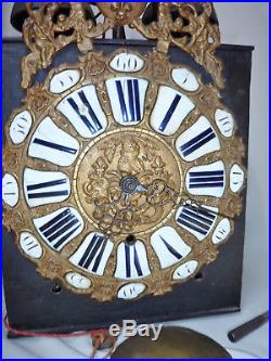 MOUVEMENT COMTOISE TROIS CLOCHES 18ème PENDULE HORLOGE OLD CLOCK PENDULUM