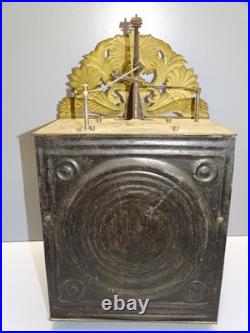 -MOUVEMENT MENSUEL PENDULE COMTOISE 1 MOIS XIXe 30 JOURS cadran fleuri réveil -MOUVEMENT MENSUEL PENDULE COMTOISE 1 MOIS XIXe 30 JOURS cadran fleuri réveil