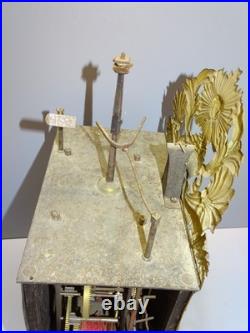 -MOUVEMENT MENSUEL PENDULE COMTOISE 1 MOIS XIXe 30 JOURS cadran fleuri réveil -MOUVEMENT MENSUEL PENDULE COMTOISE 1 MOIS XIXe 30 JOURS cadran fleuri réveil