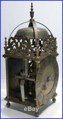 MOUVEMENT Pendule Lanterne 1 Aiguille XVIIIe-XIXe JOSEPH KIRK KASTOFT clock