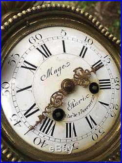 Mage à Paris Pendule Époque XVIII Bronze Bélier Louis XV Rocaille French Clock