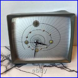 Magnifique Horloge / Pendule Constellations TROPHY ORTF HOURRIEZ Vintage
