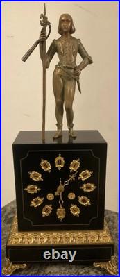 Magnifique Pendule Horloge Japy Frères Jeanne D'arc Bronze 1900 French Clock Magnifique Pendule Horloge Japy Frères Jeanne D'arc Bronze 1900 French Clock