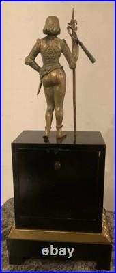 Magnifique Pendule Horloge Japy Frères Jeanne D'arc Bronze 1900 French Clock Magnifique Pendule Horloge Japy Frères Jeanne D'arc Bronze 1900 French Clock