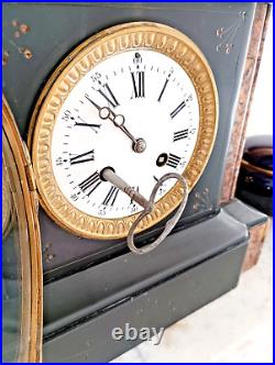 Maison De Maître Ancienne Horloge, Pendule Cheminée à Poser en Marbre, Art Déco