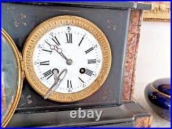 Maison De Maître Ancienne Horloge, Pendule Cheminée à Poser en Marbre, Art Déco