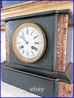 Maison De Maître Ancienne Horloge, Pendule Cheminée à Poser en Marbre, Art Déco