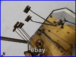 Mecanisme Carillon Odo 3 Trous 6 Tiges 8 Marteaux French Clock Vintage