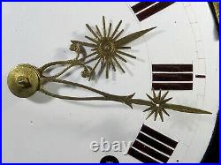 Mécanisme horloge de parquet début XIXéme symboles francs maçon