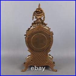 Montre De Table Mécanique Style Baroque En Laiton Doré Vintage Années 60 Montre De Table Mécanique Style Baroque En Laiton Doré Vintage Années 60