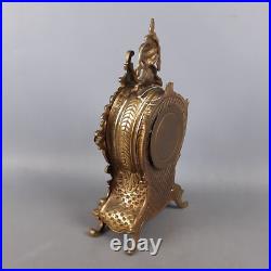 Montre De Table Mécanique Style Baroque En Laiton Doré Vintage Années 60 Montre De Table Mécanique Style Baroque En Laiton Doré Vintage Années 60