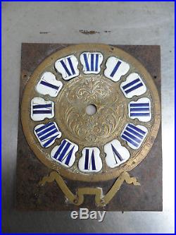 Mouvement 1 aiguille cartouche XVIII ém 18 cm dans s/ju comtoise, horloge pendule