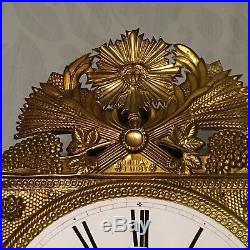 Mouvement Comtoise Empire Restauration Signee Comtoise Clock Movement 19th