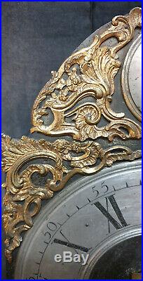 Mouvement Horloge Comtoise Echapement Arriere Epoque Louis XIV (1)