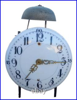 Mouvement Horloge pendule cadran céramique d'époque XVIIIè siècle antique clock