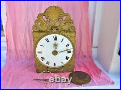 Mouvement Pendule Horloge Comtoise Mensuel Réveil Orologio Old Clock Uhr Reloj