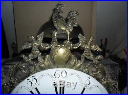Mouvement comtoise XVIII éme au coq dans son jus, horloge, pendule, mécanisme