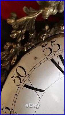 Mouvement d'horloge 18ème siècle à cadran cuvette