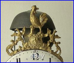 Mouvement d'horloge lanterne du 18ème siècle Mécanisme à 3 cloches Normandie