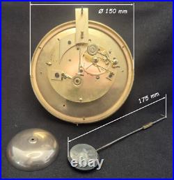 Mouvement fil révisé (Ø 150 mm) pendule oeil de boeuf Charles X (corps tôle)