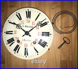 Mouvement horloge oeil de boeuf comtoise old clock Morez uhr pendule