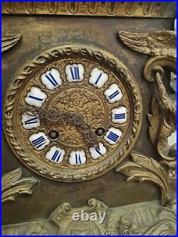 Napoléon II, belle horloge en bronze décor angelot XIX ème s