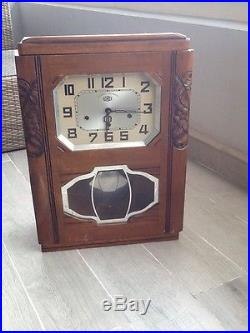 Odo Pendule Murale Carillon Westminster 10 Tiges 10 Marteaux Vintage Tbe