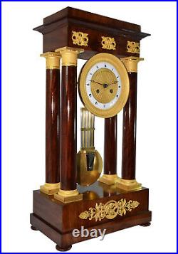 PENDULE ACAJOU Kaminuhr Empire clock bronze horloge antique pendule uhren