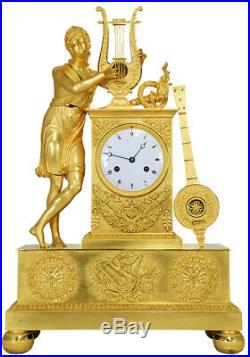 PENDULE APOLLON. Kaminuhr Empire clock bronze horloge antique cartel uhren